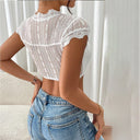 Oktoberfest Women's White Lace Dirndl Blouse - Retrorobe