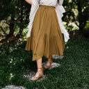 Renaissance High Waist Maxi Skirts with Pockets - Retrorobe