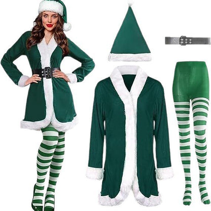 Chic Green Santa Holiday Robe