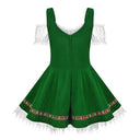 Oktoberfest Bavarian Light Green Dirndl Dress with Apron - Retrorobe