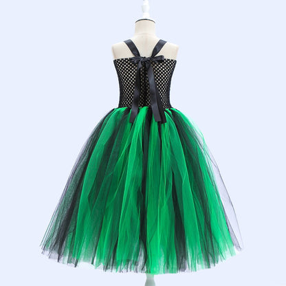 Witch Halloween Green Dress Costume