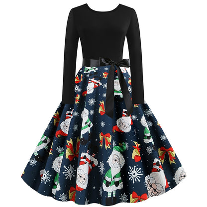 Xmas Fit & Flare A-Line Dress