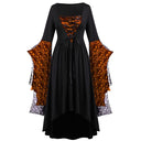 Gothic Halloween Bat Sleeve Irregular Dress - Retrorobe