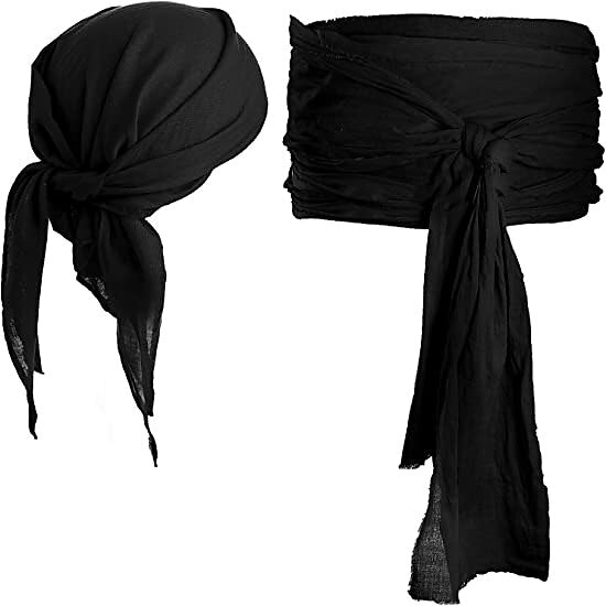 Medieval Pirate Styles Headpiece, Headband & Waist Belt Set