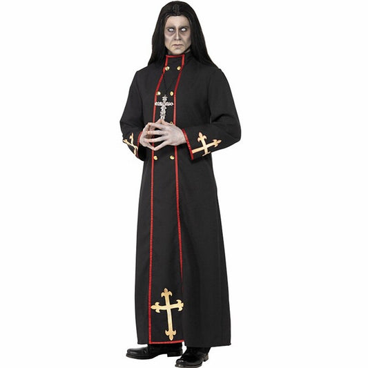 Men's Gothic Evil Priest Costume for Halloween