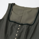 Women’s Heritage Forest Green Midi Dirndl Dress with Patterned Apron