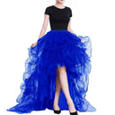 Women's Gothic High-Low Ruffle Tulle Halloween Skirt