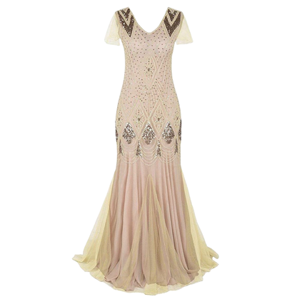 Champagne Maxi Mermaid Dress