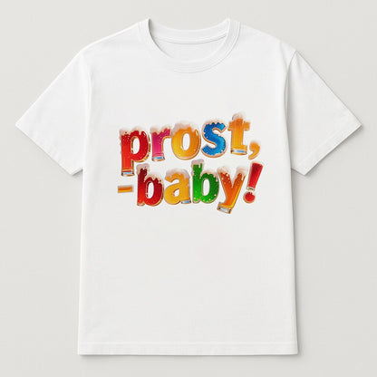 Damen Oktoberfest Prost Baby Grafik T-Shirt