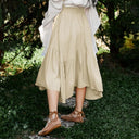 Renaissance High Waist Maxi Skirts with Pockets - Retrorobe