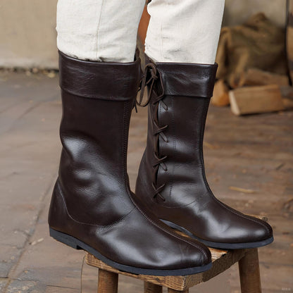 Medieval Style Lace-Up Renaissance Costume Tall Boots