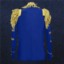 Men's Royal Blue Fringed-Epaulet Nutcracker 4-Piece Costume Set