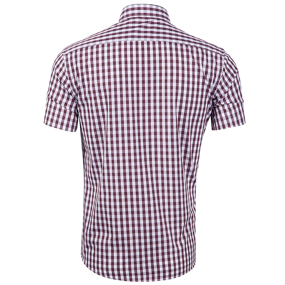 Men's Oktoberfest Bavarian Plaid Short Sleeve Shirt