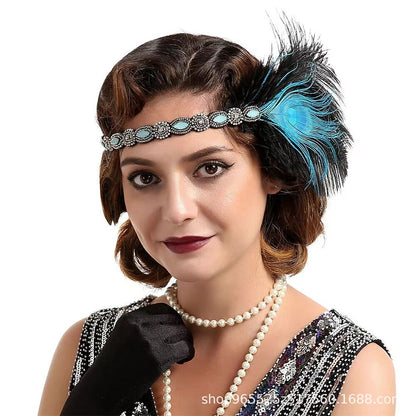 Art Deco Beaded Flapper Dress with Accessories Set