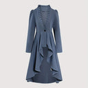 Steampunk High - Low Hem Long Jacket Dress - Retrorobe