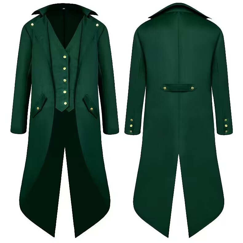 Men's Steampunk Solid Color Tailcoat