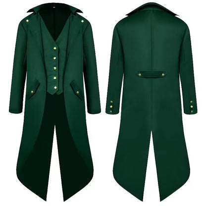Men's Steampunk Solid Color Tailcoat