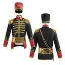 Conjunto de disfraz de cascanueces negro y dorado de 3 piezas para hombre
