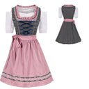 Oktoberfest Polka Dot Dirndl Dress with Pink Apron - Retrorobe