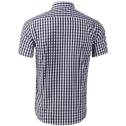 Men's Oktoberfest Bavarian Plaid Short Sleeve Shirt
