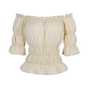 Renaissance Style Blouse Half Sleeve Top - Retrorobe