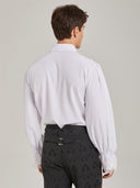 Men's Gothic Medieval Ruffle Shirt with Flare Cuffs