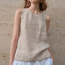 Women Classic Linen Tank Top - Retrorobe