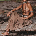 Retro Style Cotton Basic Wrap Skirt with Two Way Wear Design - Retrorobe