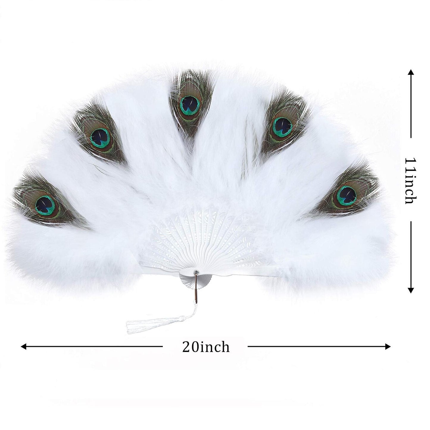 1920s Black Peacock Fan