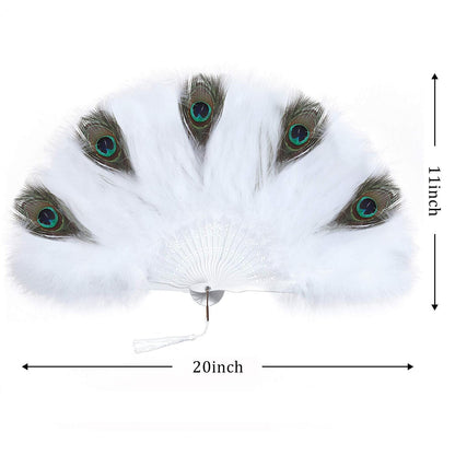 1920s Black Peacock Fan