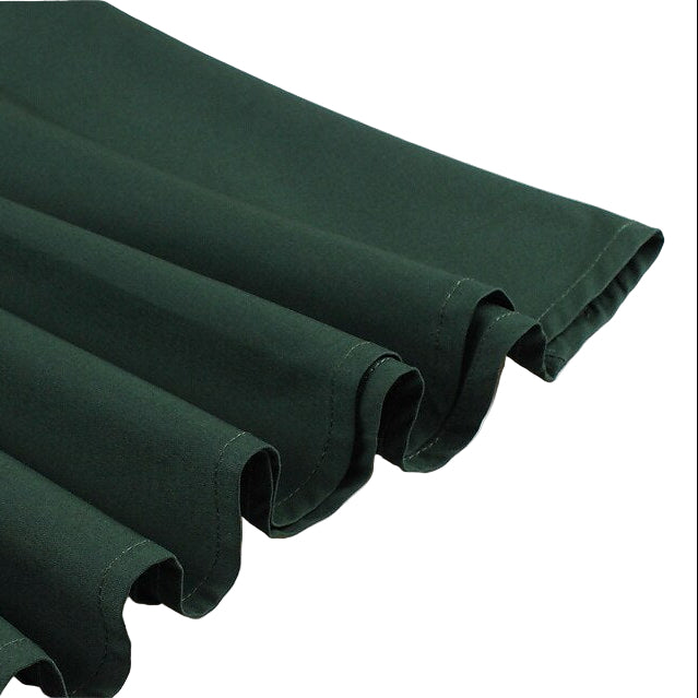 Women's 1950s Solid Green Bow Tie Neck Half Sleeve Swing Dress