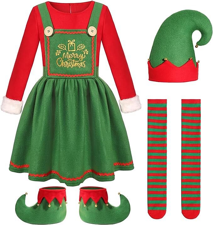 Unisex Christmas Elf Costume