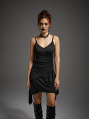 Women's Gothic Bat Sleeve 2-Piece Halloween Costume Set