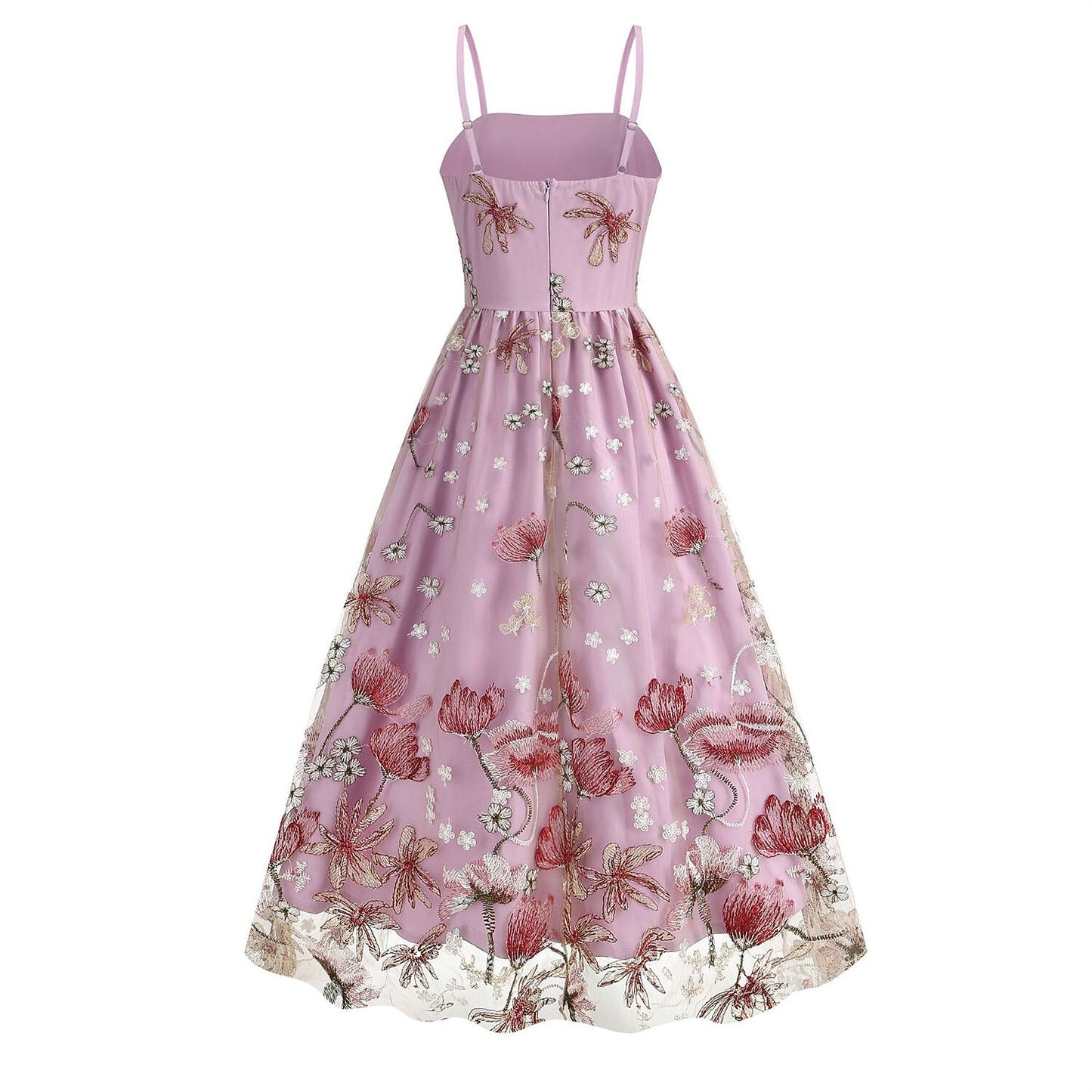 Floral Embroidered Midi Dress