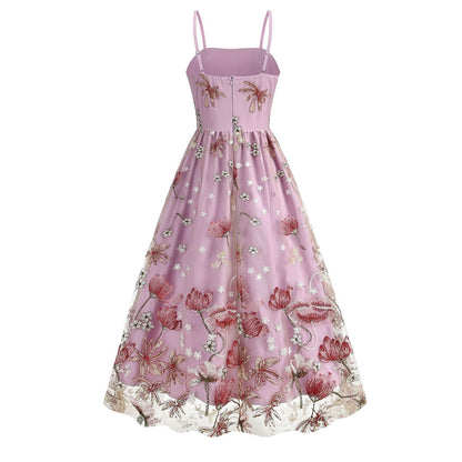 Floral Embroidered Midi Dress