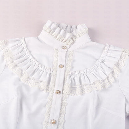 Retro Vintage Rococo Princess Style Ruffle Sleeve  Blouse