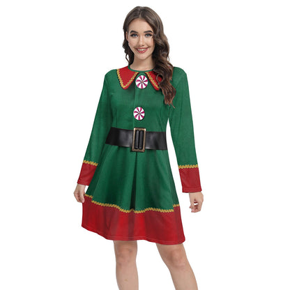 Women's Christmas Elf Costume Set