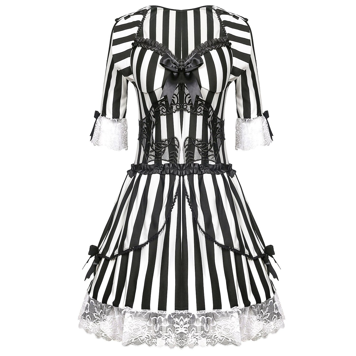 Women's Stripe Zombies Dress Fancy Dress