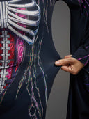 Women's Skeleton Bat Wing Mermaid Halloween Dress