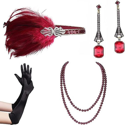 5Pcs 1920s Flapper Accessories Set