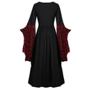Gothic Halloween Bat Sleeve Irregular Dress - Retrorobe