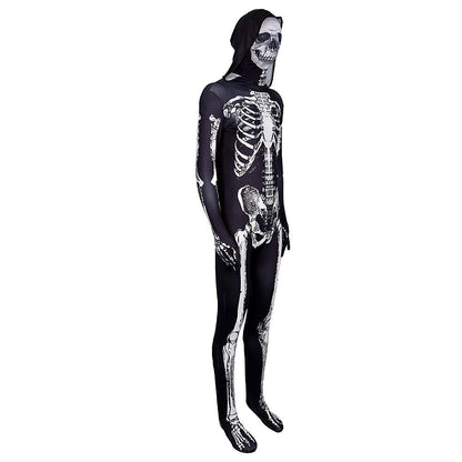 Skeleton Full Body Hooded Jumpsuit