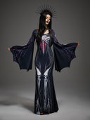 Women's Skeleton Bat Wing Mermaid Halloween Dress