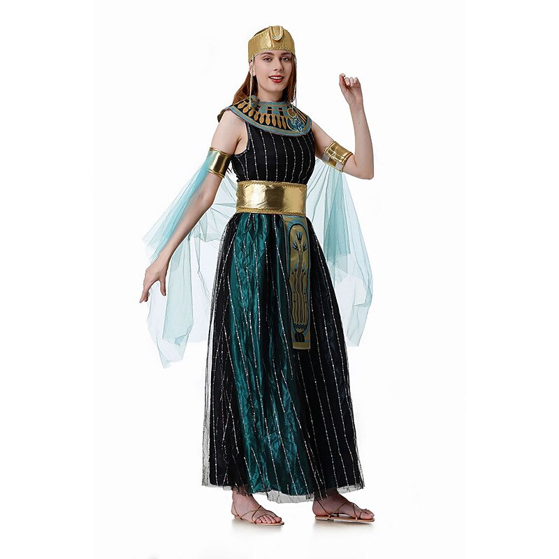 Cleopatra Costume Black Egyptian Queen Dress