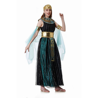 Cleopatra Costume Black Egyptian Queen Dress