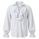 Men's Medieval Renaissance Lace-Up Pirate Shirt
