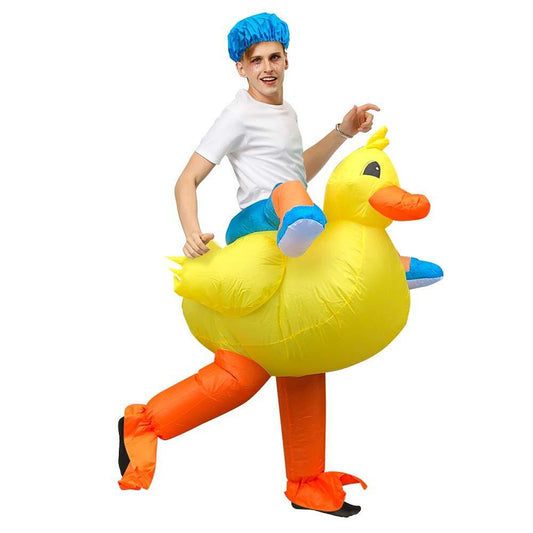 Yellow Duck Halloween Inflatable Ride Costume