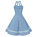 Polka Halter Charm Midi Dress