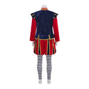 4-teiliges Weihnachts-Elfenkostüm-Set für Herren in Blau und Rot