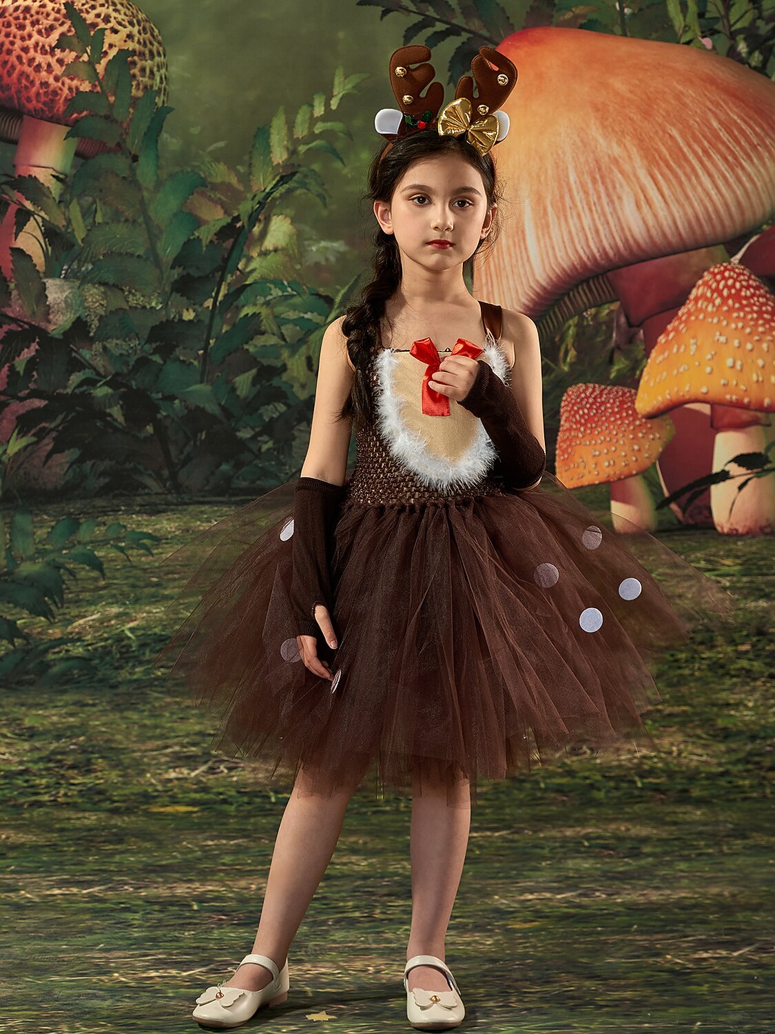 Girls' Reindeer Tutu Dress